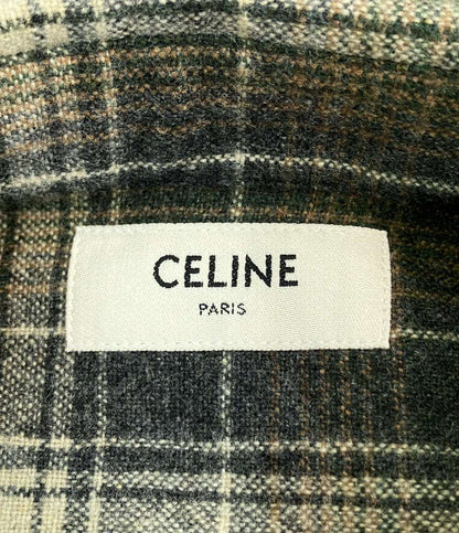 美品 CELINE 長袖シャツ チェック レディース SIZE 36 (S) セリーヌ