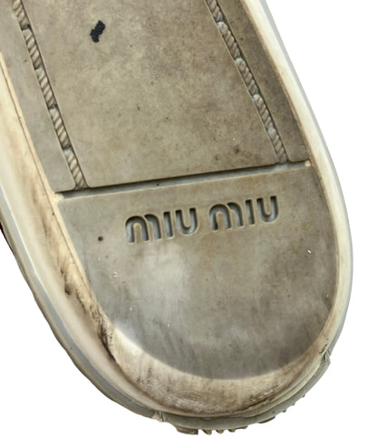 Miu Miu ローカットスニーカー ビジュー ベロア 5E8561 レディース SIZE 37.5 ミュウ ミュウ