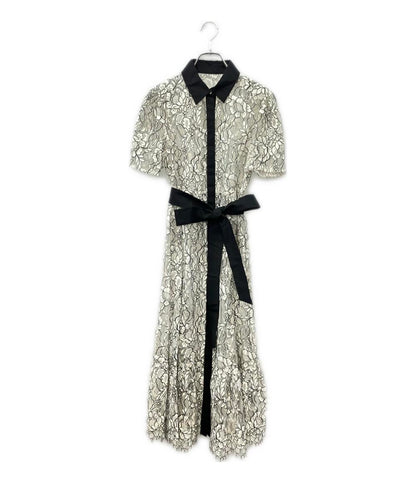 美品 GRACE Class バイカラーレースシャツワンピース 0222131108 レディース SIZE 36 (S) グレースクラス