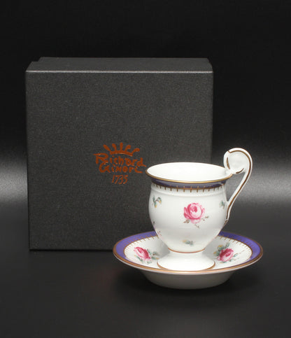 美品 Richard Ginori チョコレートカップ＆ソーサー プリンセスローズ リチャードジノリ