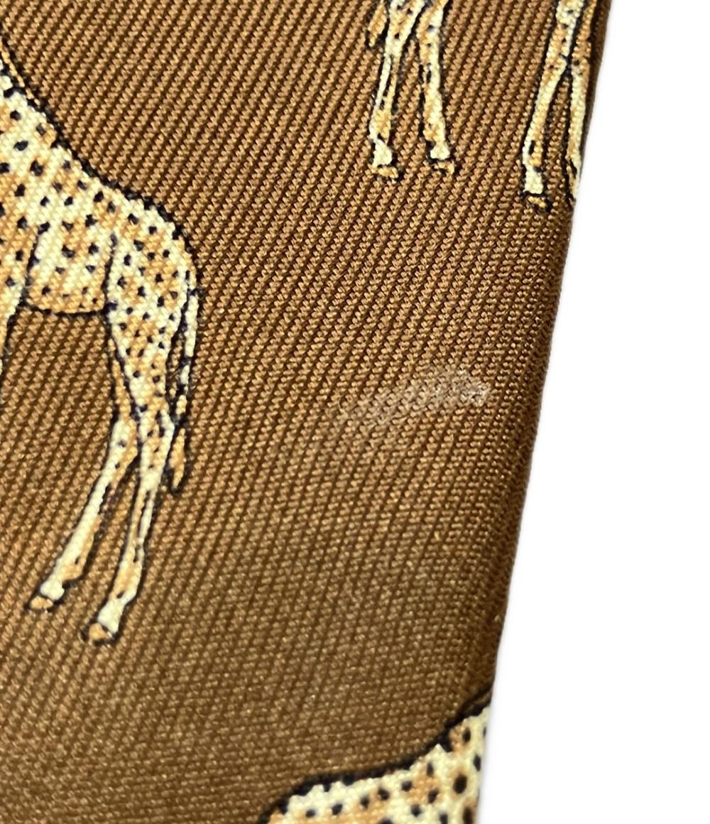 美品 セリーヌ ネクタイ シルク100% キリン柄 メンズ CELINE