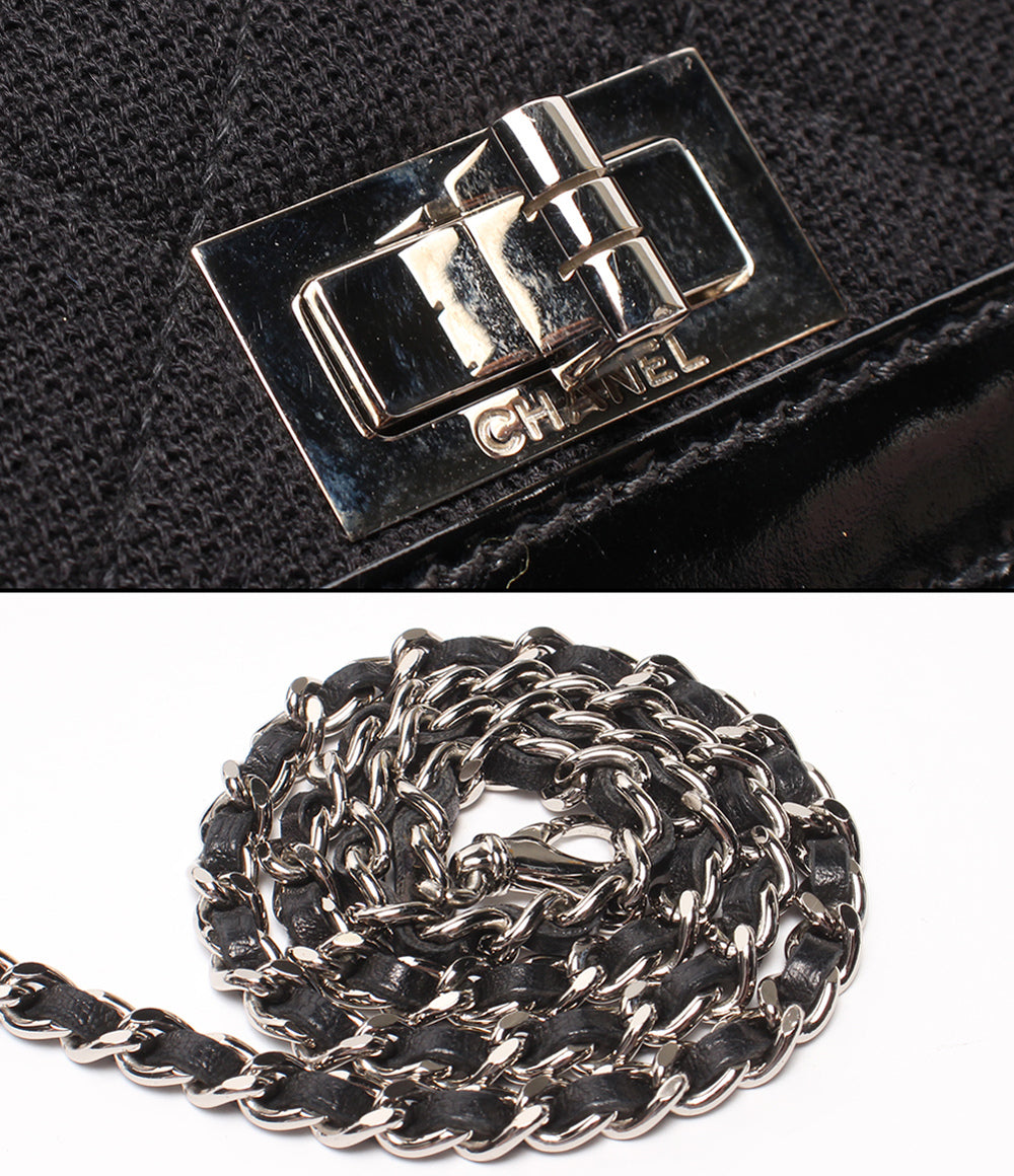 CHANEL チェーンショルダーバッグ 肩掛け シルバー金具 マトラッセ 2.55 シングルフラップ レディース シャネル