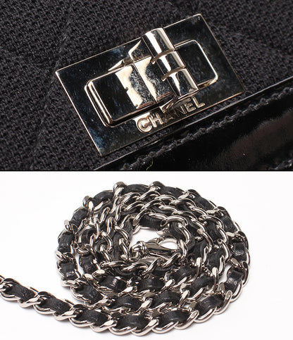 CHANEL チェーンショルダーバッグ 肩掛け シルバー金具 マトラッセ 2.55 シングルフラップ レディース シャネル