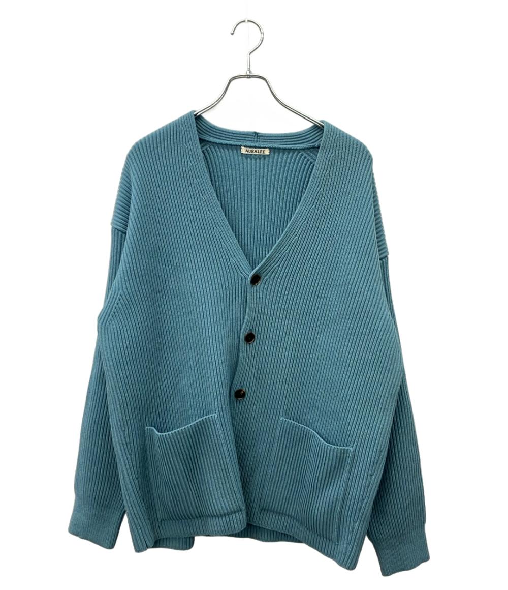美品 AURALEE カーディガン BABY SURI ALPACA SHEER KNIT CARDIGAN