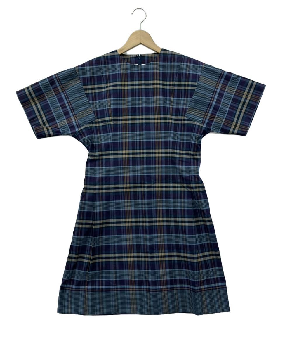 美品 ビューティフルピープル 半袖ワンピース チェック レディース SIZE 34 (S) beautiful people