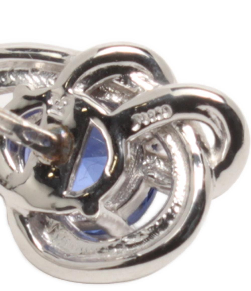 美品 CRESCENT VERT タイピン Pt950 再結晶ブルーサファイア 0.72ct メンズ クレサンベール