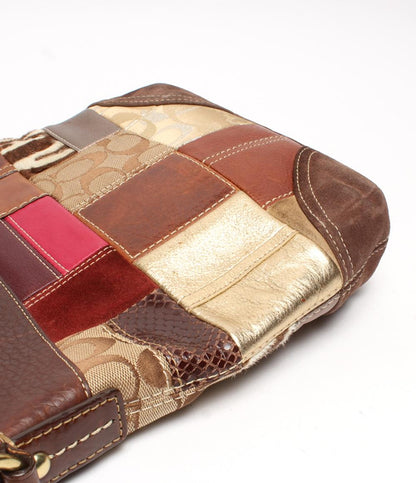 COACH ショルダーバッグ 斜め掛け パッチワーク ハラコ シグネチャー 10435 レディース コーチ