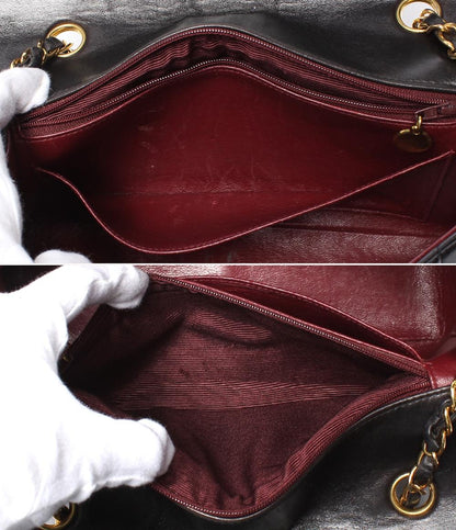 CHANEL チェーンショルダーバッグ ダイアナフラップ ラムスキン ゴールド金具 3番台 肩掛け 斜め掛け ダイアナ25 マトラッセ レディース シャネル