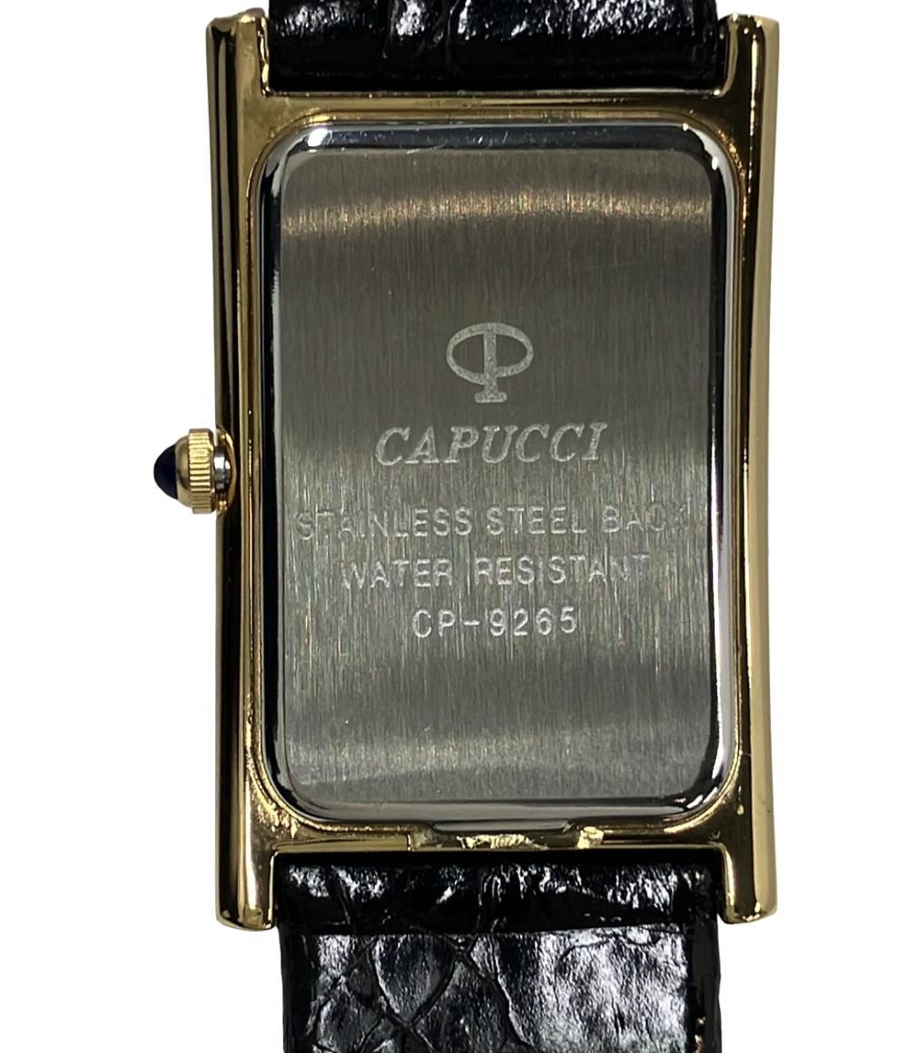 美品 CAPUCCI 腕時計 クオーツ ブラック CP-9265 レディース メンズ カプッチ