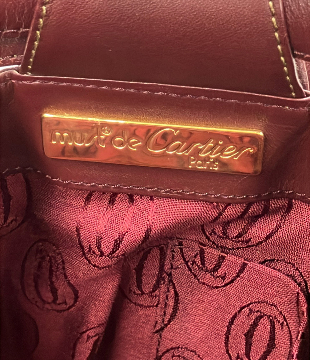Cartier ショルダーバッグ マスト ドゥ カルティエ 肩掛け 巾着 レディース カルティエ