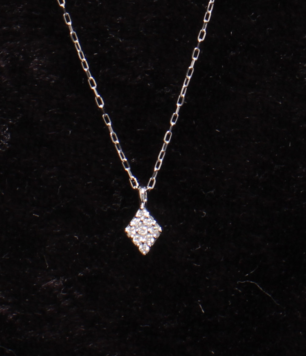 美品 STAR JEWELRY ネックレス K10 ダイヤ 0.02ct レディース スタージュエリー