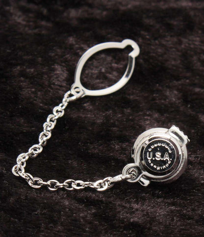 美品 クレサンベール タイピン SV クリエイテッドオパール メンズ CRESCENT VERT