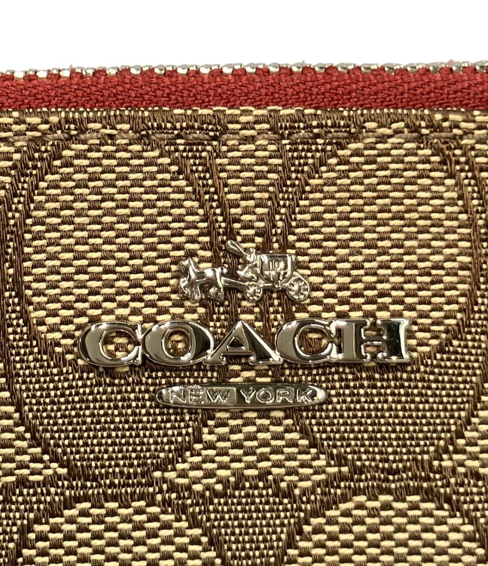 COACH コインケース フラグメントケース  キーリング付き シグネチャー レディース コーチ