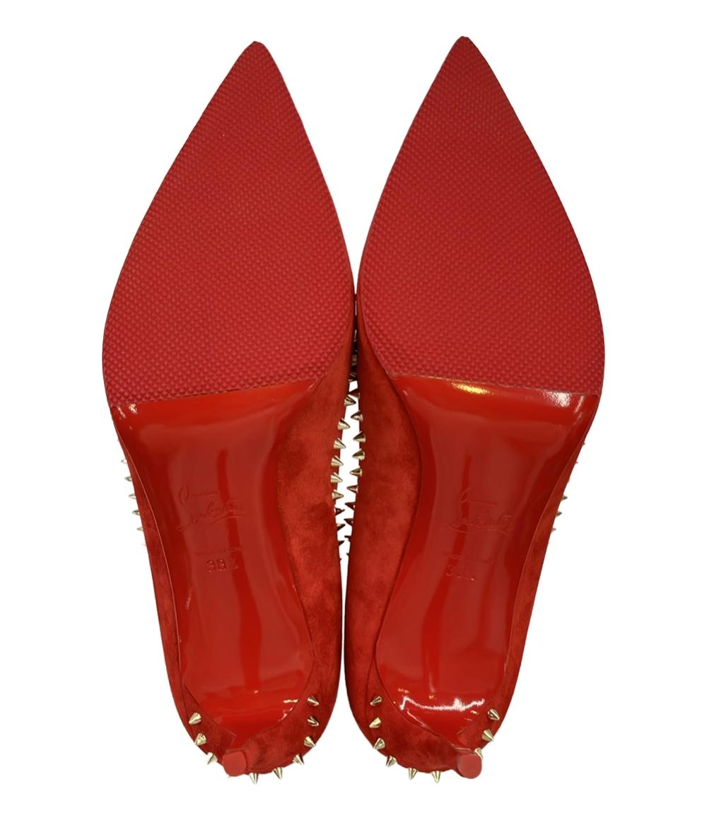 美品 クリスチャンルブタン スタッズポインテッドトゥピンヒール