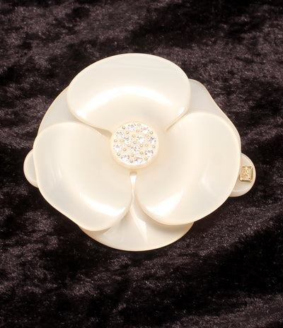 美品 ALEXANDRE DE PARIS バレッタ フラワーモチーフ レディース アレクサンドル ドゥ パリ