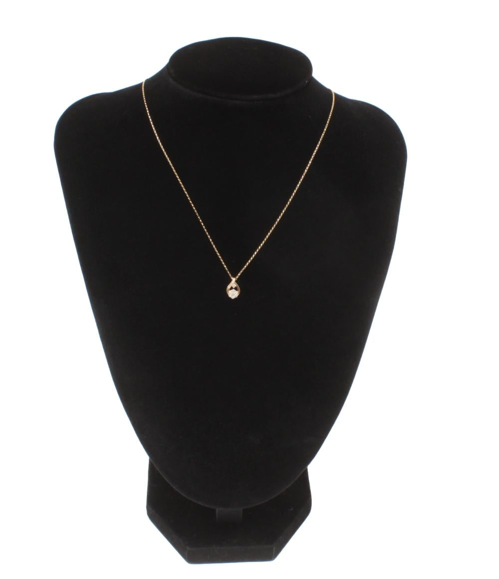 美品 ネックレス K18 ダイヤ 0.12ct レディース