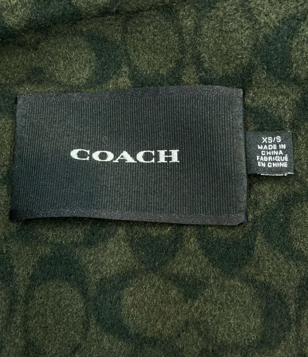 COACH ウールケープ ジップアップ シグネチャー CL278 レディース SIZE XS コーチ