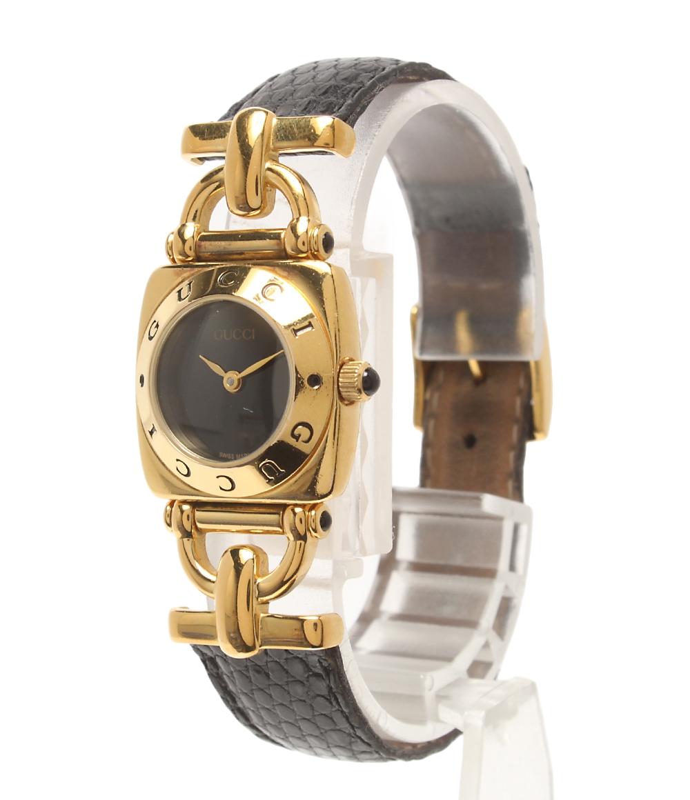 GUCCI 腕時計 ホースビット クオーツ ブラック 6300L レディース グッチ