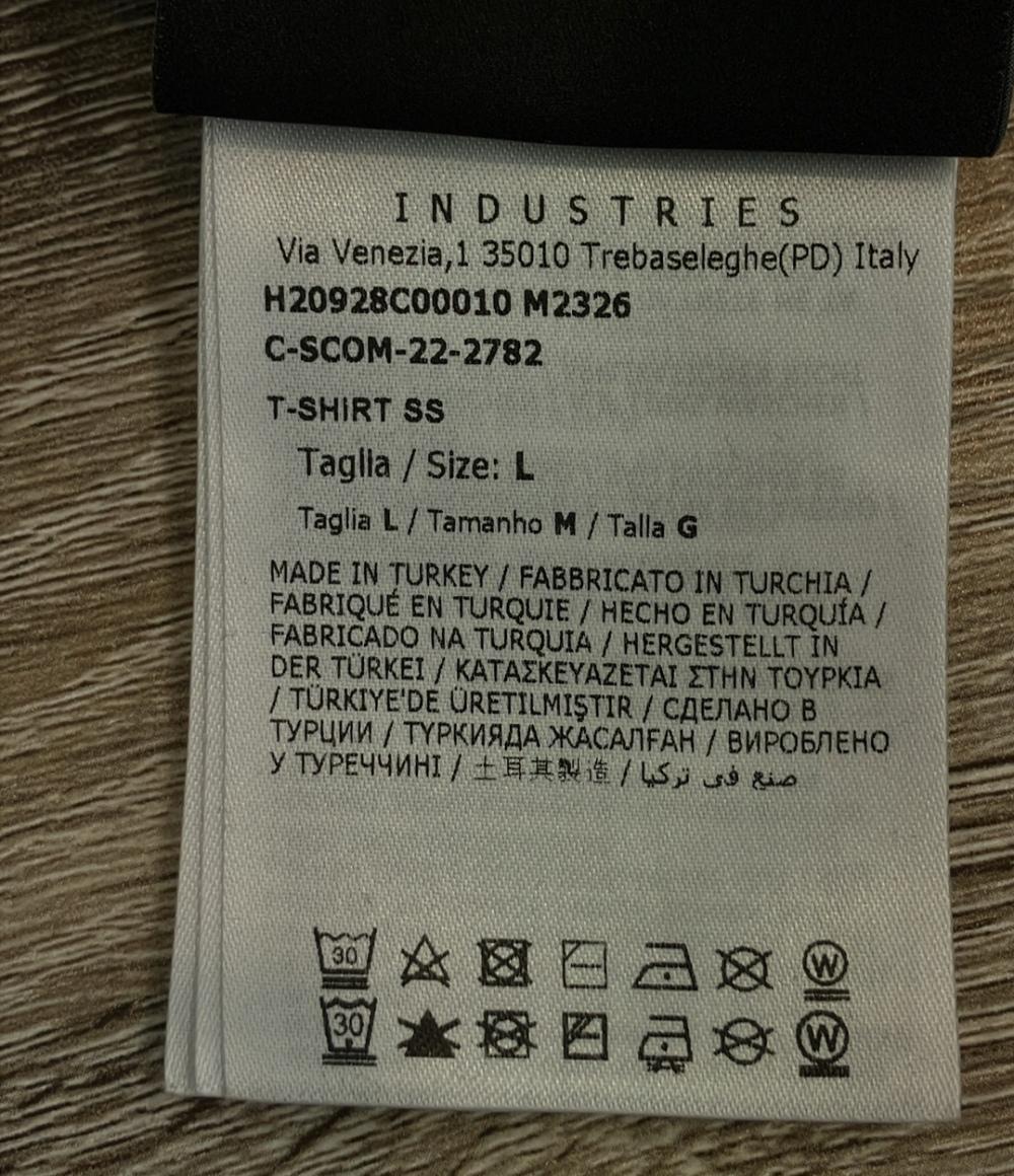 MONCLER 半袖Tシャツ カットソー 胸ロゴ ブラック H20928C00010 レディース SIZE L モンクレール