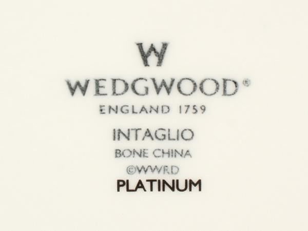 美品 ウエッジウッド ダイヤディッシュ 皿 22cm インタグリオ プラチナ WEDGWOOD
