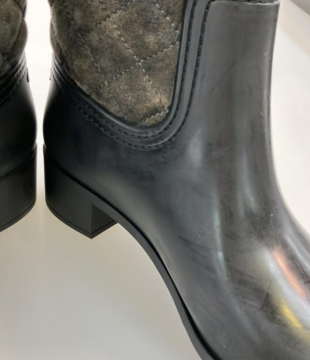 CHANEL ロングレインブーツ キルティング ココマーク レディース SIZE