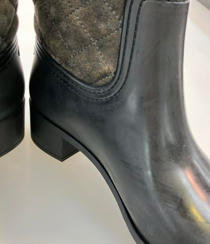 CHANEL ロングレインブーツ キルティング ココマーク レディース SIZE 37 シャネル