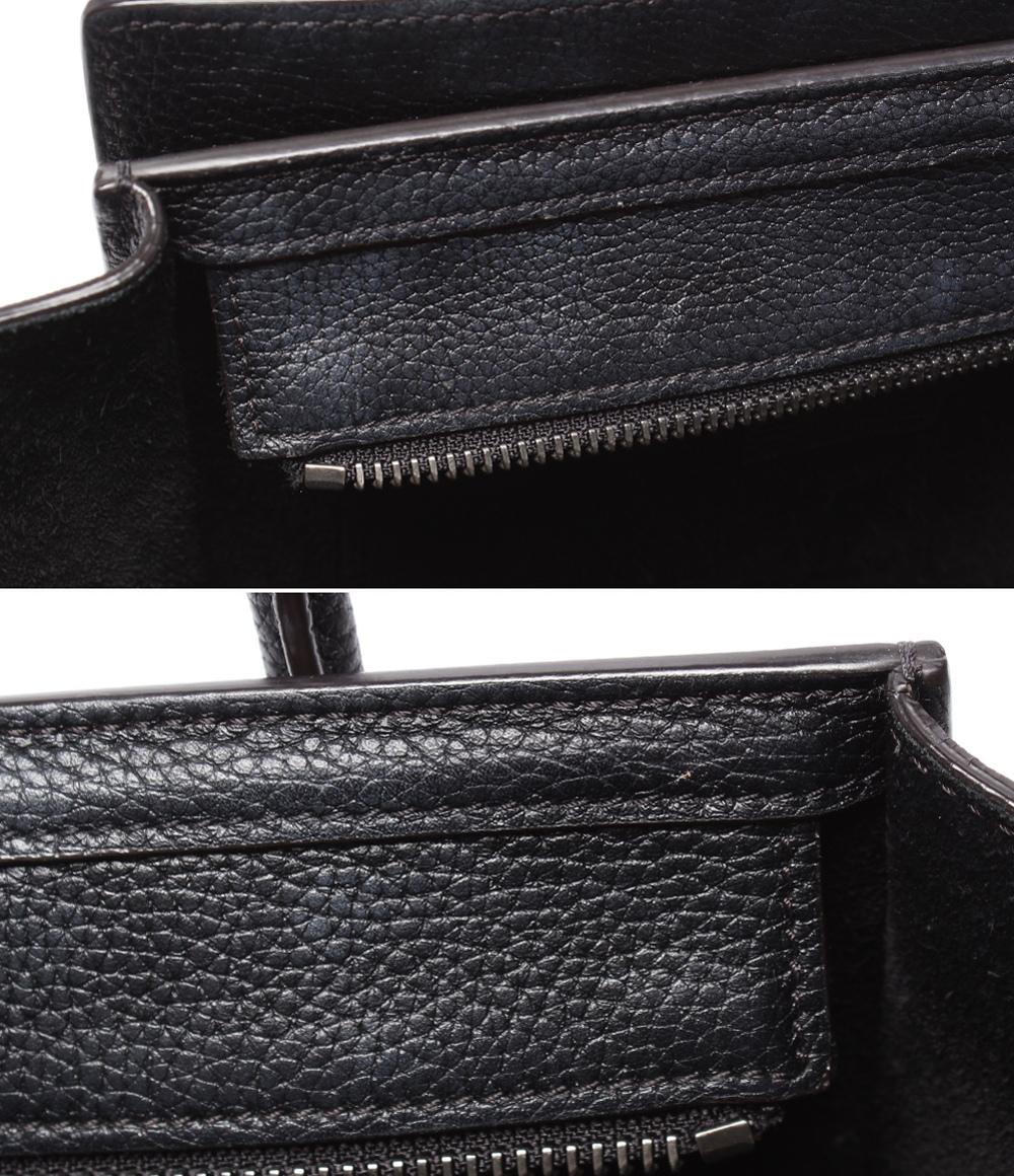 CELINE 2wayハンドバッグ ショルダーバッグ ドラムドカーフスキン