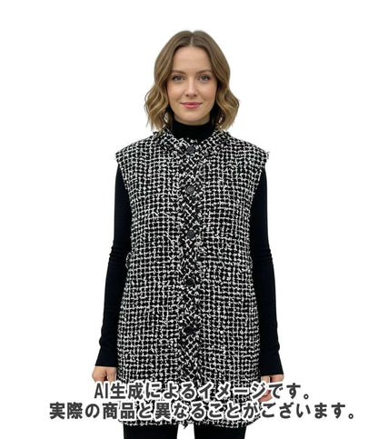 美品 cccmalie ツイード ロングジレ レディース シーマリー