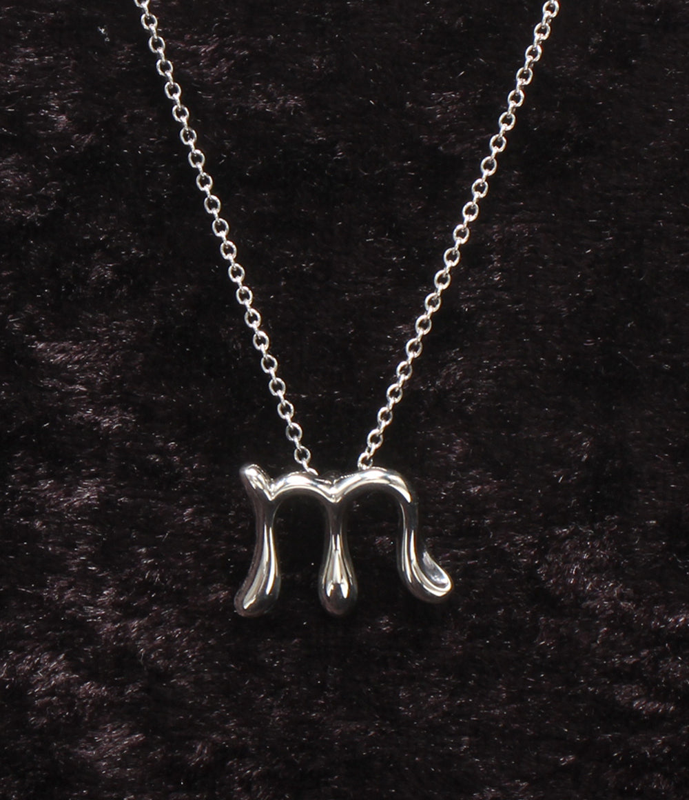 美品 Tiffany & Co. ネックレス SV925 Alphabet Letter Pendant M エルサ ペレッティ レディース ティファニー