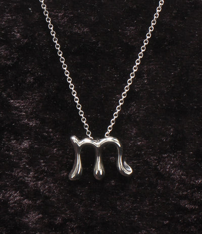 美品 Tiffany & Co. ネックレス SV925 Alphabet Letter Pendant M エルサ ペレッティ レディース ティファニー
