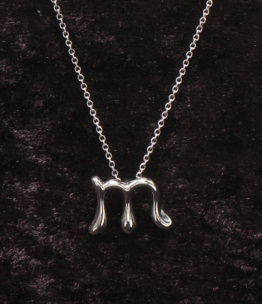 美品 Tiffany & Co. ネックレス SV925 Alphabet Letter Pendant M エルサ ペレッティ レディース ティファニー