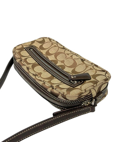 美品 COACH ショルダーバッグ 斜めがけ シグネチャー 6073 レディース コーチ