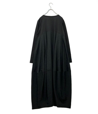 美品 BEARDSLEY 長袖ワンピース 総柄 マルワンピース コクーン型 タグ付き BEZ1032209 レディース SIZE 2 (M) ビアズリー