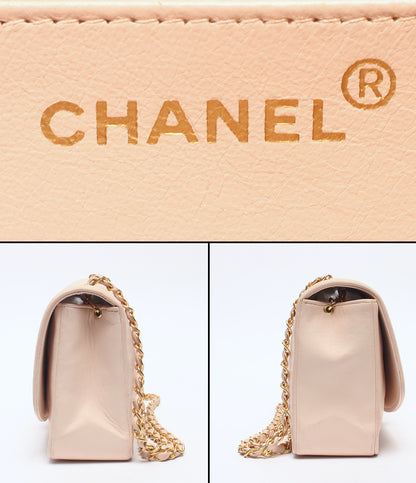 CHANEL チェーンショルダーバッグ 肩掛け ゴールド金具 ダイアナ25 マトラッセ シングルフラップ シングルチェーン ラムスキン ココマーク 2番台