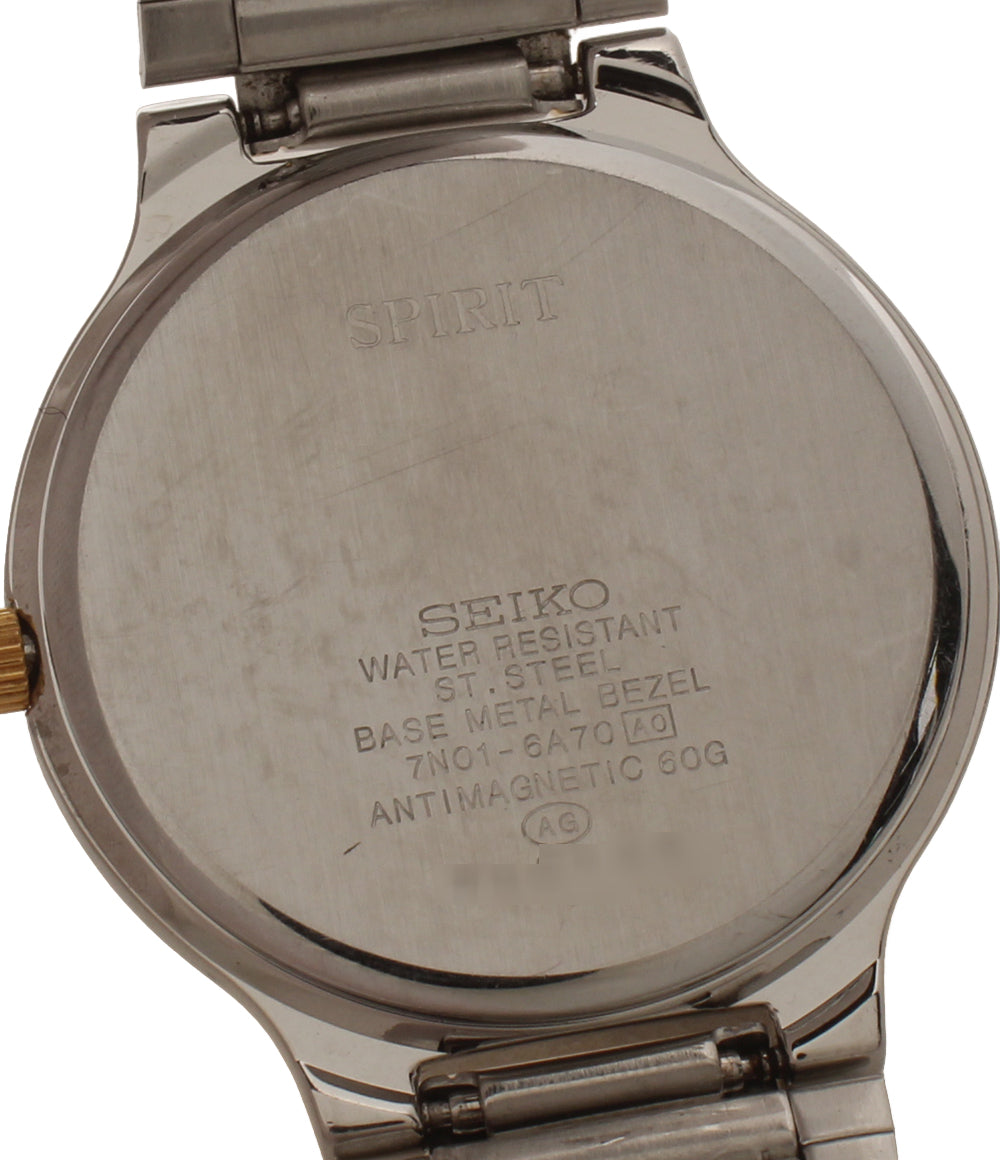 SEIKO 腕時計 スピリット クオーツ 7N01-6A70 メンズ セイコー