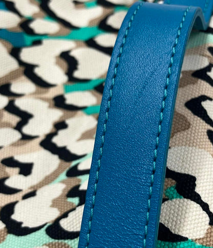 LONGCHAMP ポーチバッグ キャンパス レオパード柄 レディース ロンシャン