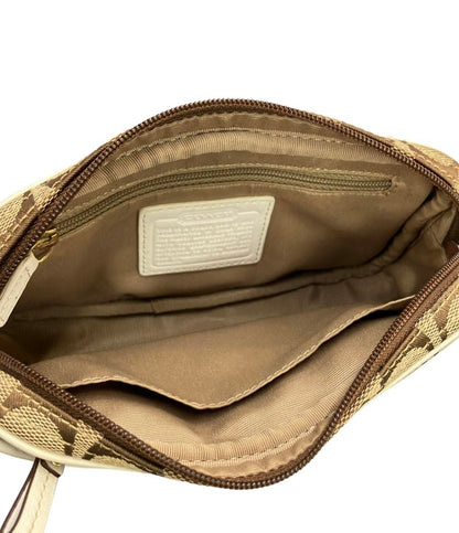 COACH ウエストバッグ ウエストポーチ ボディバッグ キャンバス シグネチャー レディース コーチ