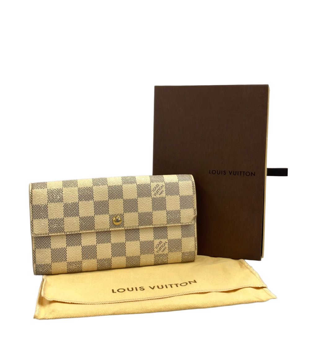 LOUIS VUITTON 長財布 ポルトフォイユ サラ ダミエ アズール N61735 レディース メンズ ルイ・ヴィトン