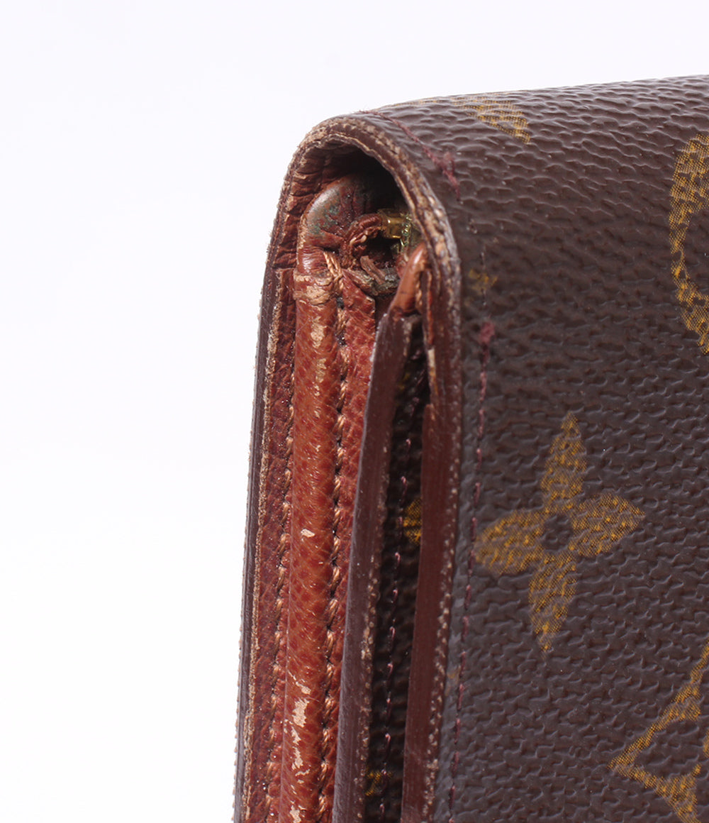 訳あり LOUIS VUITTON 二つ折り財布 ポルトモネ ビエ トレゾール モノグラム M61730 レディース ルイ・ヴィトン