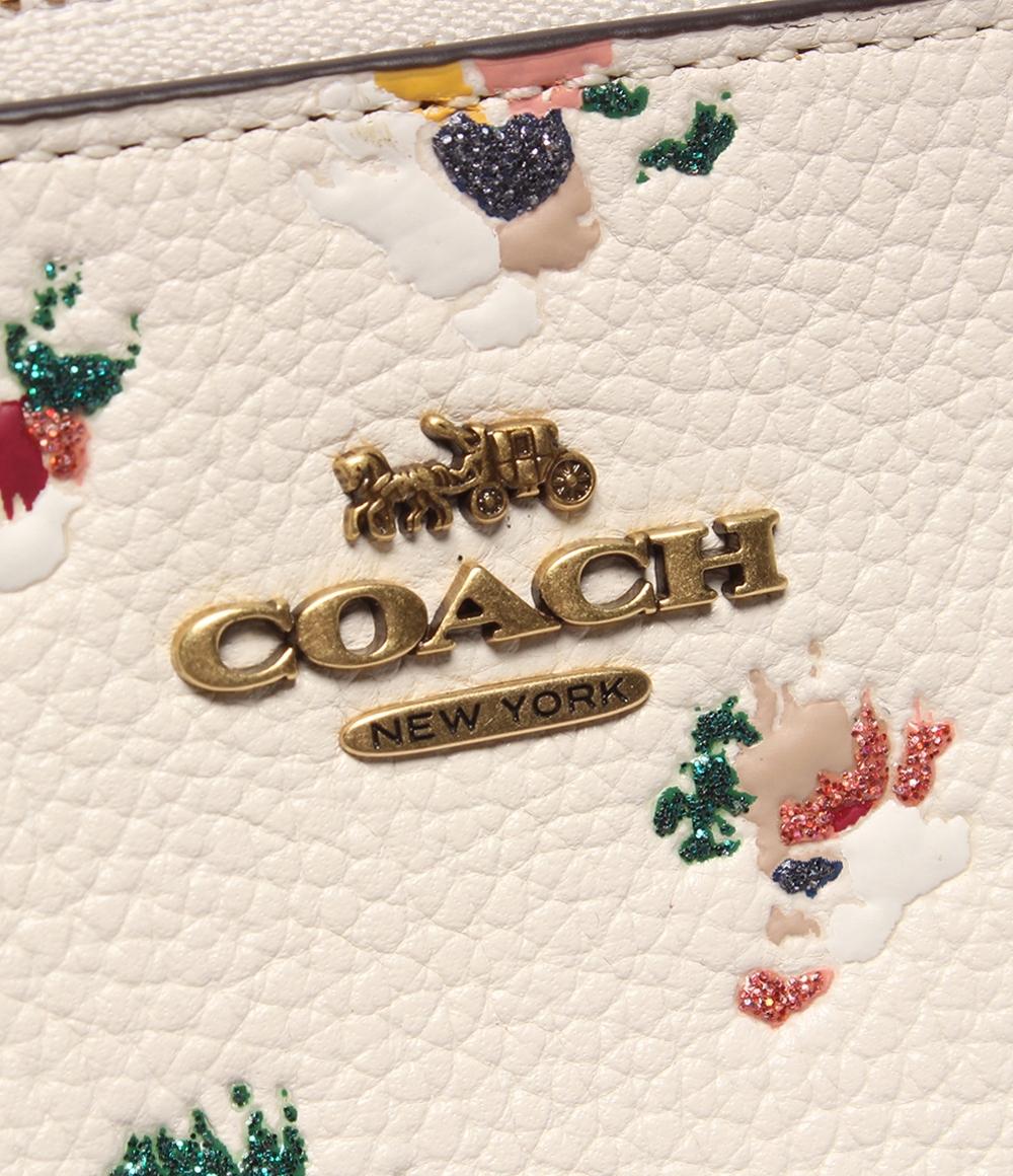美品 COACH ポーチ スモール リストレット ウィズ フローラル プリント