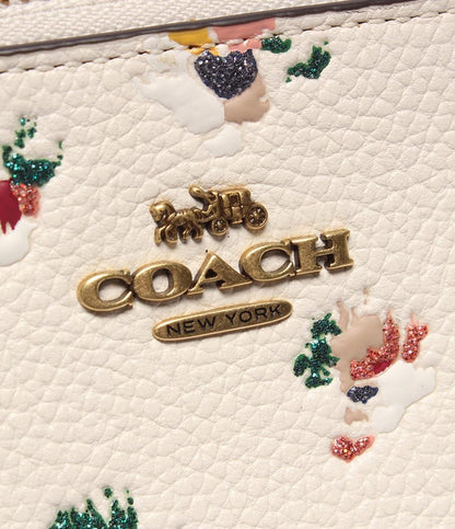 美品 COACH ポーチ スモール リストレット ウィズ フローラル プリント C5997 レディース コーチ