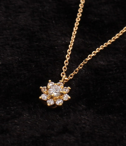 美品 TAKE-UP ネックレス K18 ダイヤ 0.13ct レディース テイクアップ