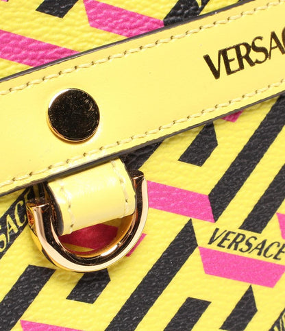 美品 ヴェルサーチ モジュラー マルチ ミニポーチ ラ グレカ シグネチャー レディース VERSACE