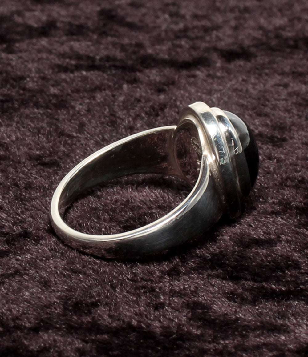 美品 Georg Jensen リング 指輪 SV925 46B ヘマタイト レディース SIZE 19号 ジョージジェンセン