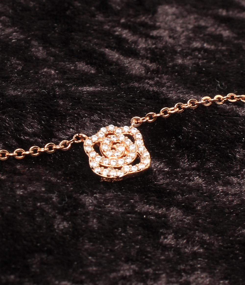 美品 フォリフォリ ネックレス SV925 フラワーモチーフ レディース Folli Follie