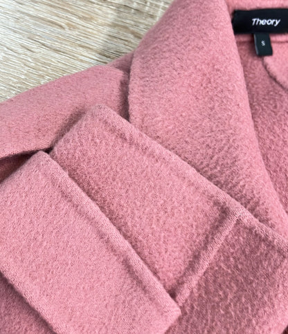 theory トレンチコート カシミヤ ウール ピンク 01-6309608-260-902 レディース SIZE S セオリー