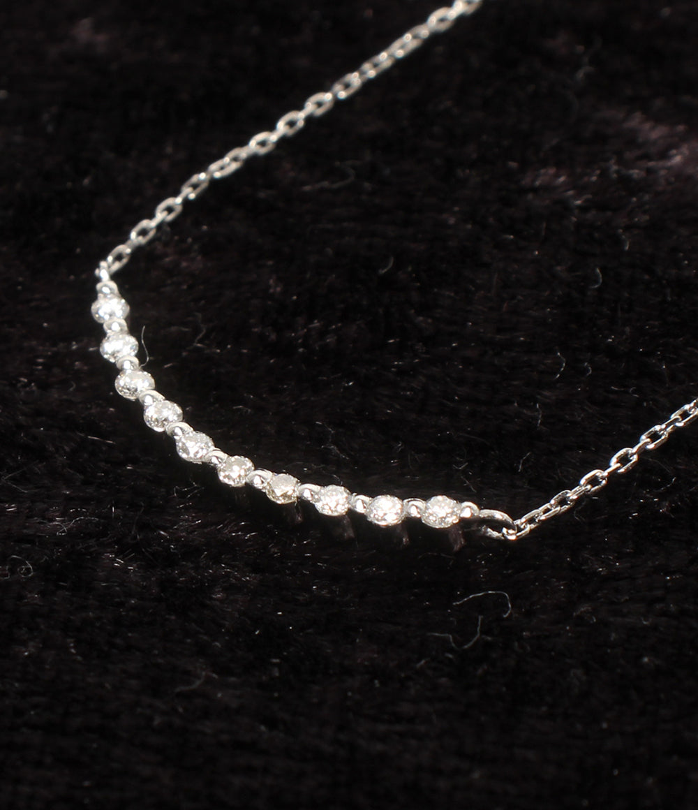 美品 組曲 ネックレス Pt900 Pt850 ダイヤ 0.12ct レディース クミキョク