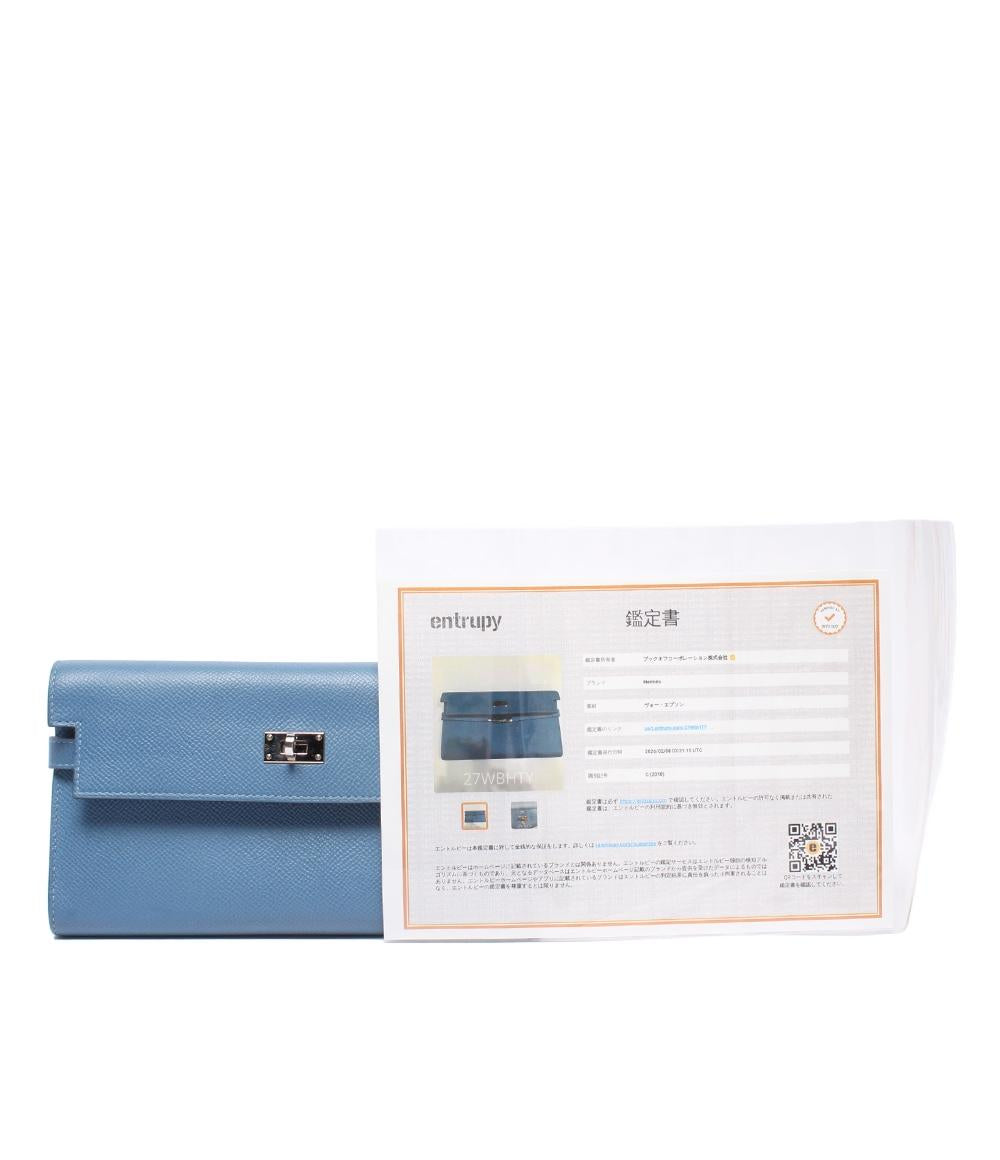 エルメス  エルメス 2002 C刻印 SV金具ヴォーエプソンレザー財布 レディース HERMES 長財布 C刻印 シルバー金具 ヴォーエプソン ケリーウォレット