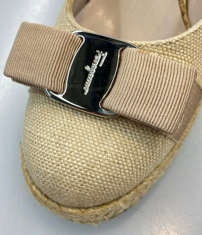 Salvatore Ferragamo ウェッジソールパンプス エスパドリーユ ヴァラ レディース SIZE 6 (23.5cm) サルヴァトーレフェラガモ