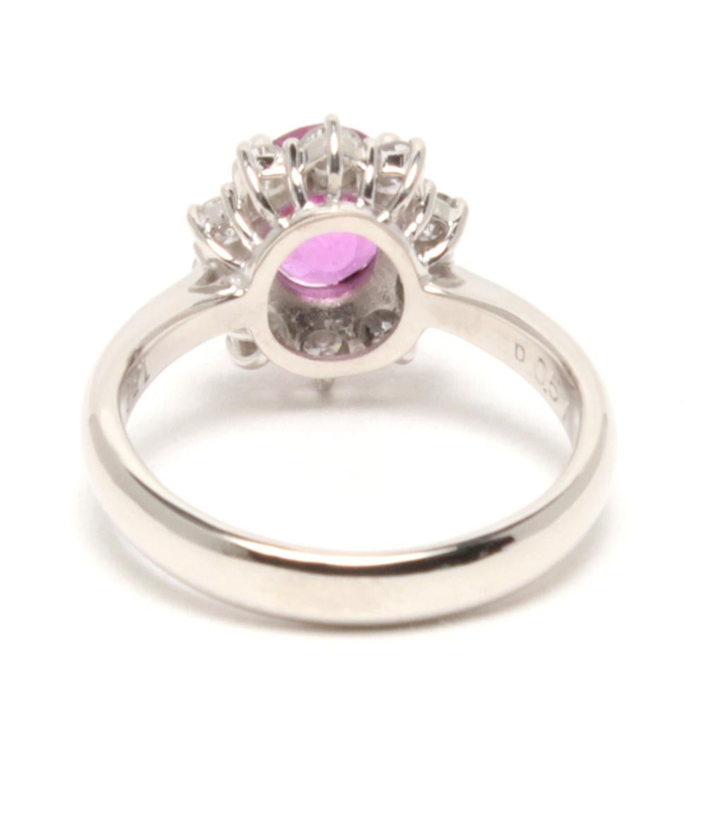 美品 リング 指輪 Pt900 ピンクサファイヤ 1.53ct ダイヤ 0.57ct レディース SIZE 11号